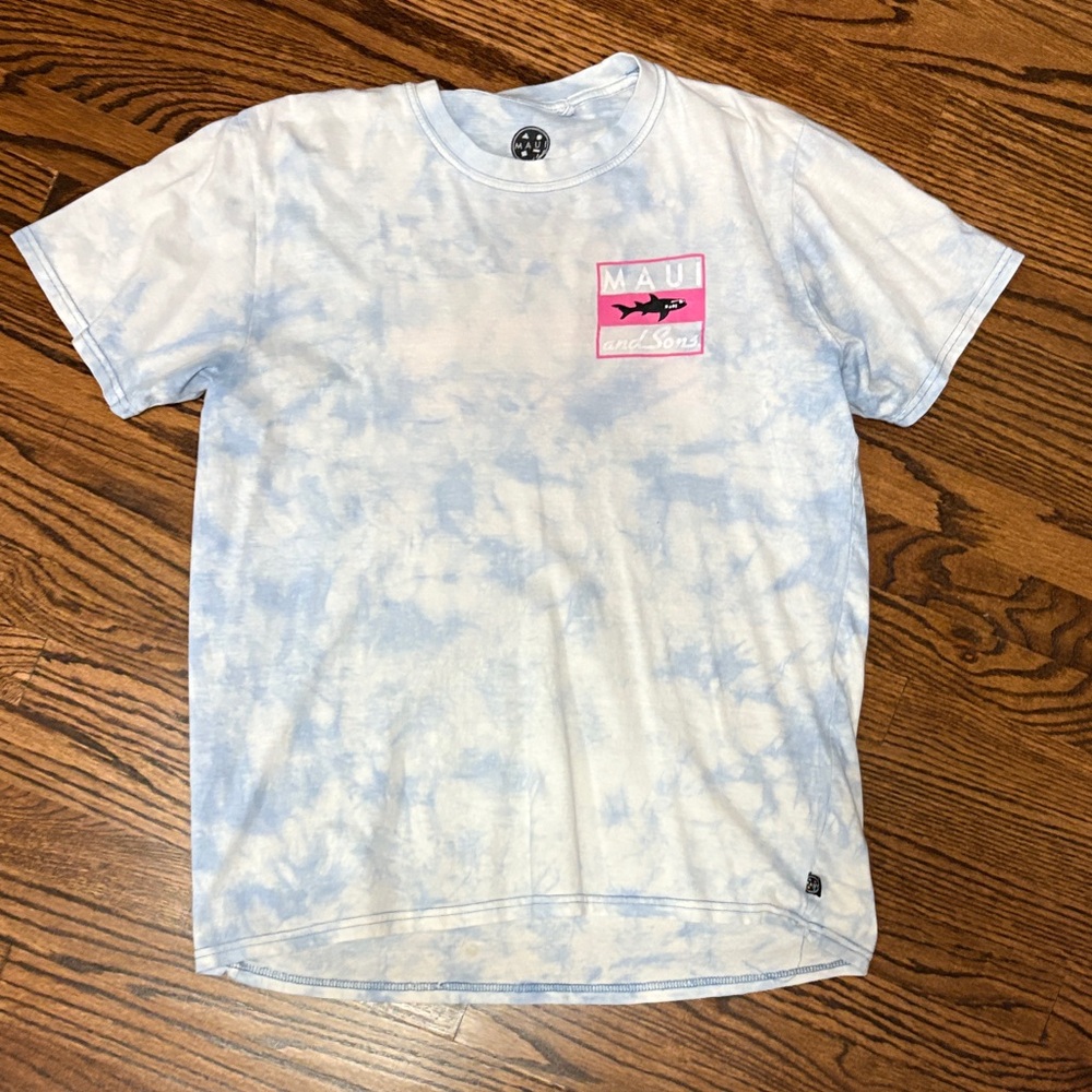 Maui and Sons Light Blue Tie-Dye T-Shirt